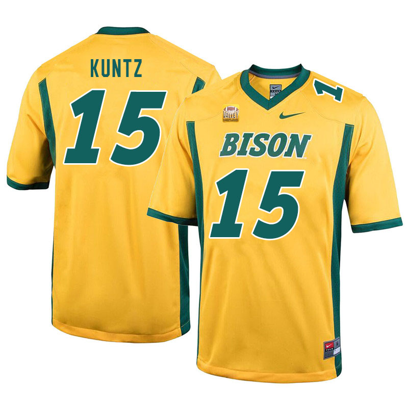 Men #15 Kaden Kuntz North Dakota State Bison College Football Jerseys Sale-Yellow